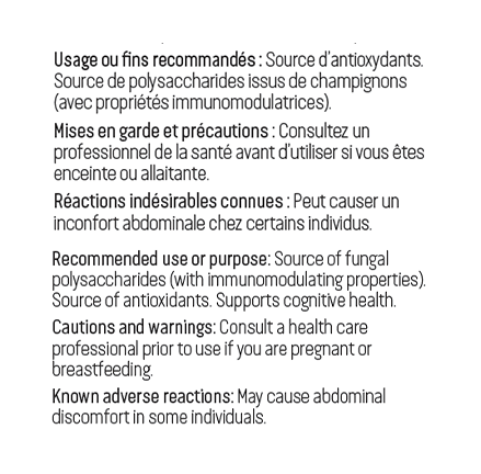Hericium (crinière de lion) 500 mg